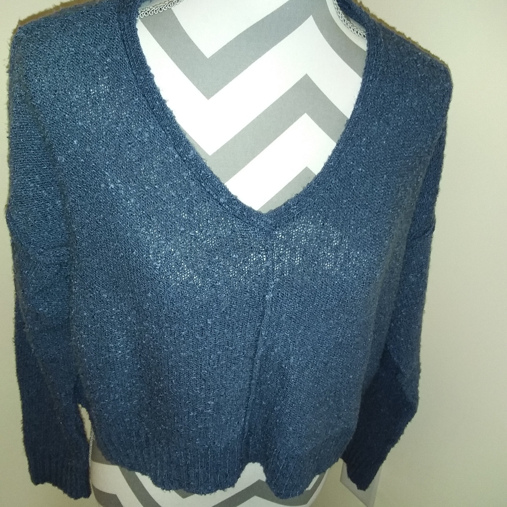Blue Slubby Sweater